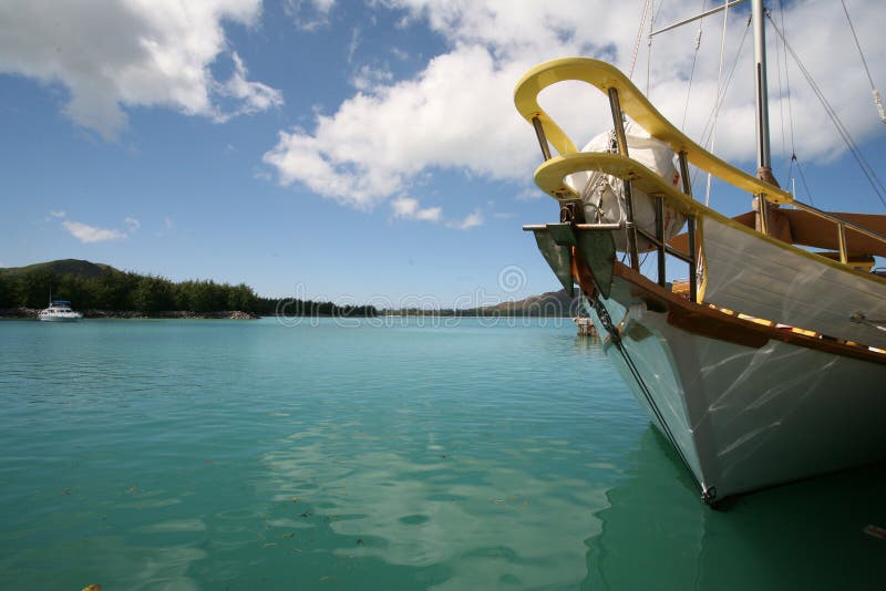 A Sailing Ship in Seychelles Stock Image Image of ship, seychelles