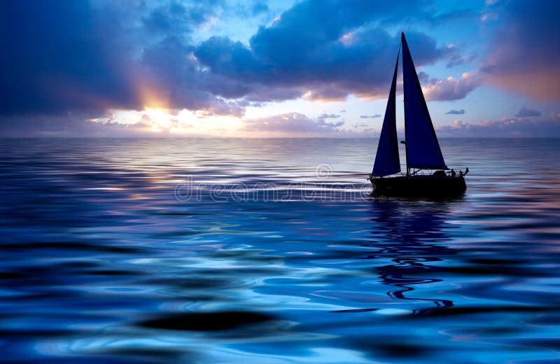 Sailing and sunset