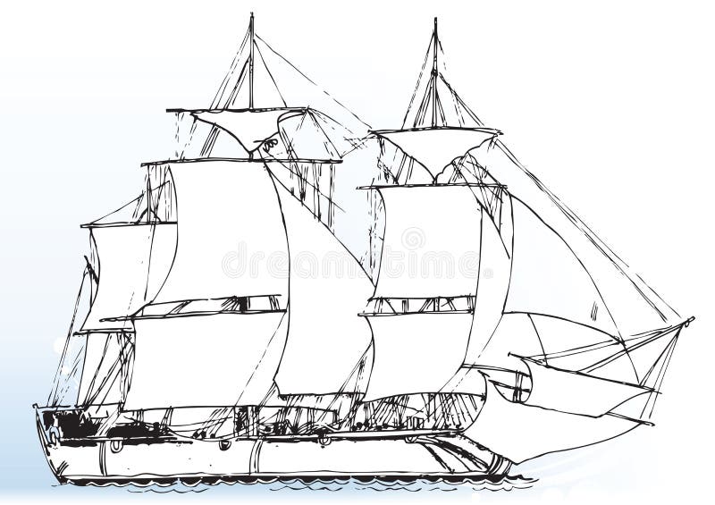 Sailing wind ship