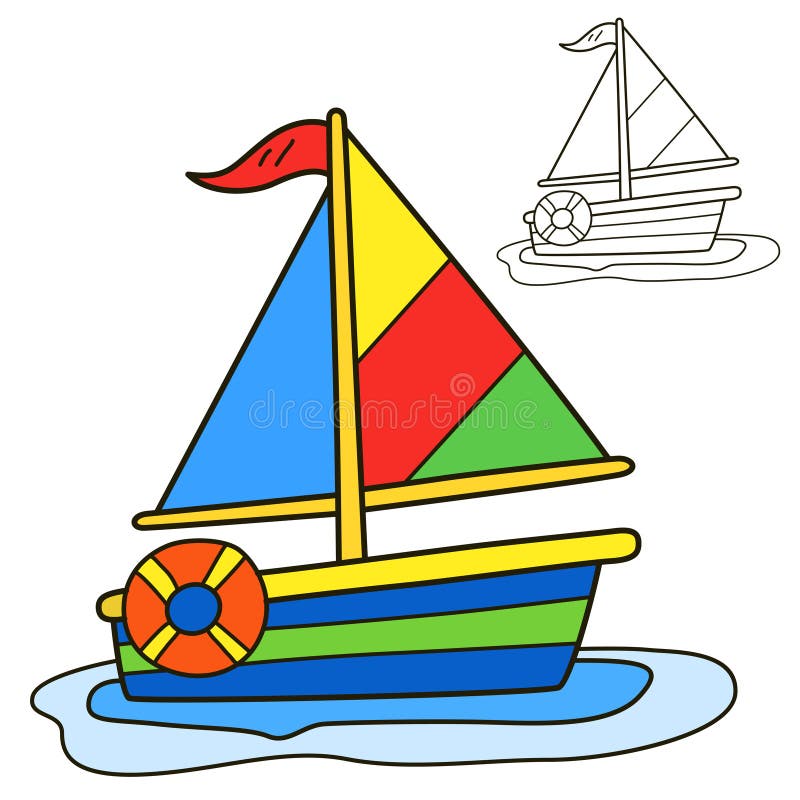 sailing логотипа иллюстрации готовый для использования сосуда вектора Страница книжка-раскраски иллюстрация штока sailing логотипа иллюстрации готовый для использования сосуда вектора Страница книжка-раскраски иллюстрация штока