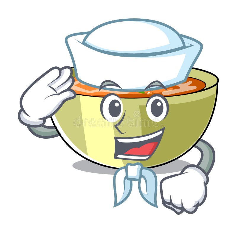 Sailor Lentil Soup in a Mascot Bowl Stock Vector Illustration of cooked, diet 136860893