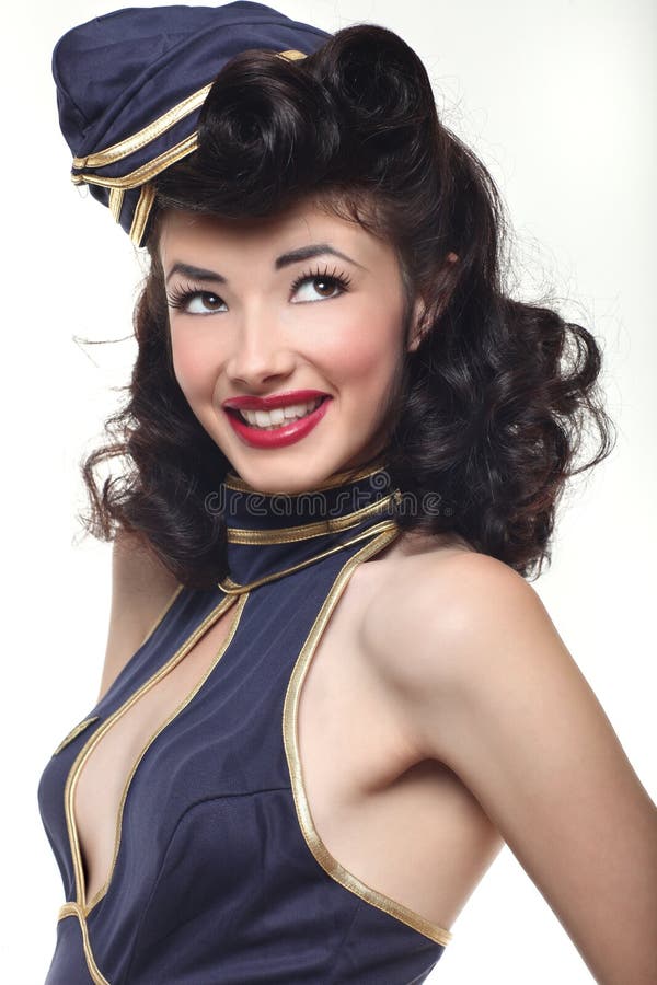 Sailor Pin Up Style Retro Girl Royalty Free Stock Images