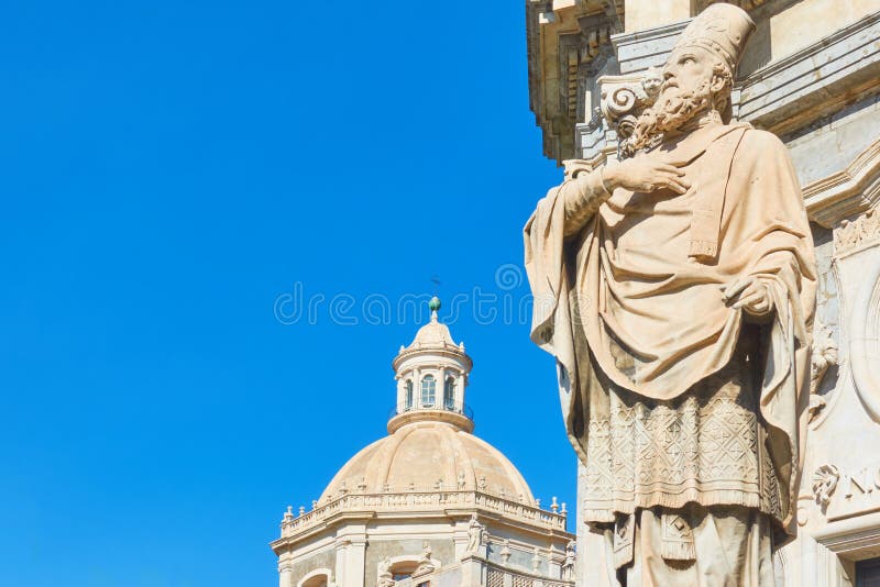 Saint Agatha Cathedral of Catania stock image