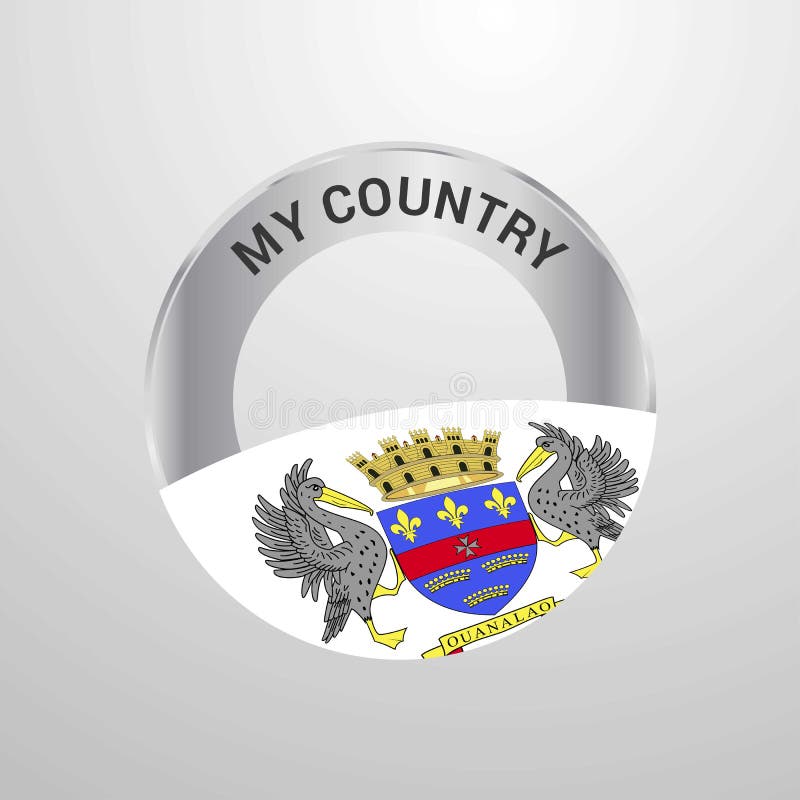 Download Saint Barthelemy My Country Flag Badge Stock Vector ...
