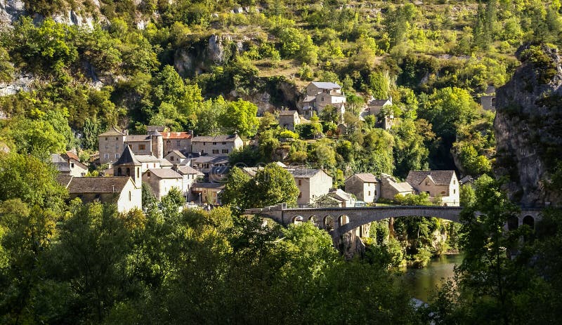 Saint Chely du Tarn, Tarn Gorges, France royalty free stock photos