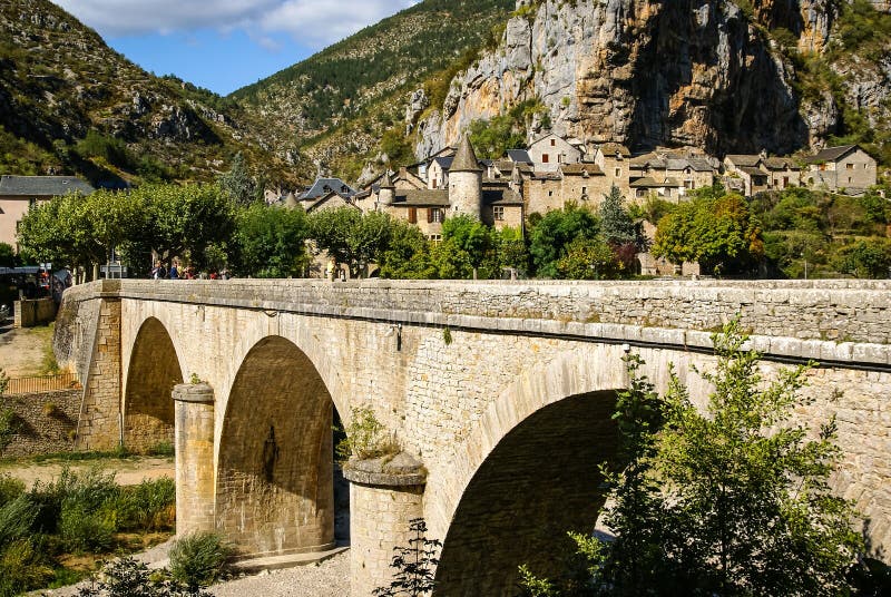 Saint Chely du Tarn, Tarn Gorges, France stock images