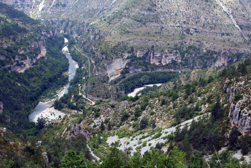 Saint-Chely-du-Tarn village stock images