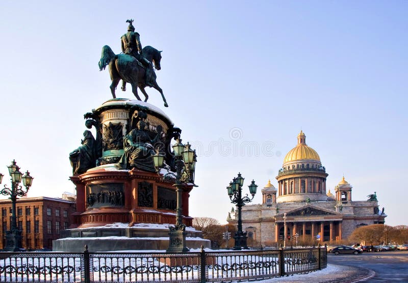 Church and Sculpture in Saint-Petersburg, Russia. Church and Sculpture in Saint-Petersburg, Russia