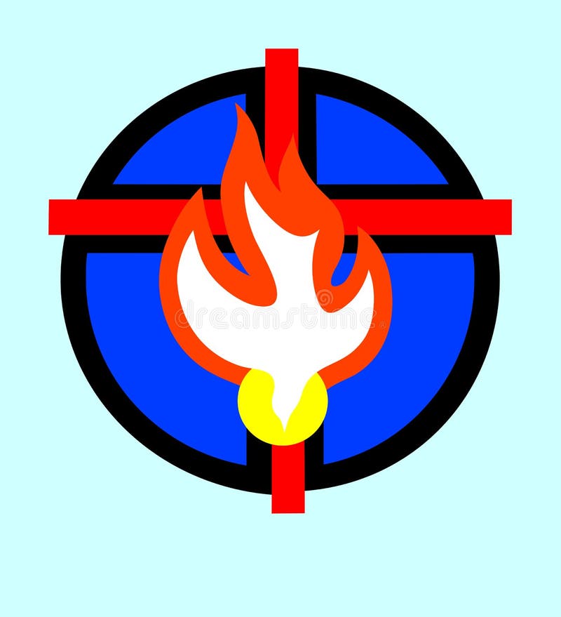 SaintEsprit croisé et illustration stock. Illustration du fleuri