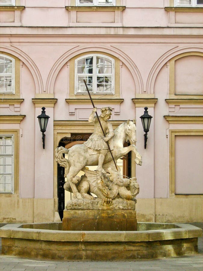 Saint George Fountain in Bratislava, Slovakia