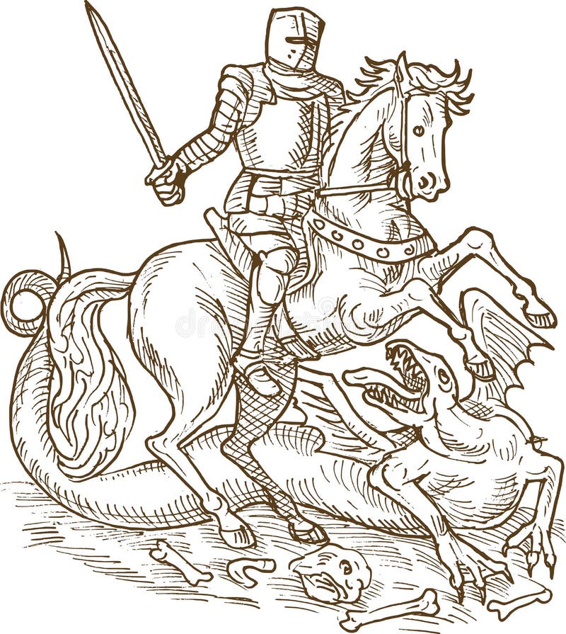 Saint George knight dragon