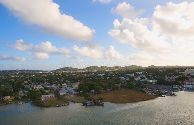 Saint John`s Harbor And Waterfront Antigua And Barbuda Stock Image