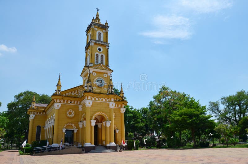 Saint Joseph Catholic Church, Ayutthaya Thaïlande photos libres de droits Saint Joseph Catholic Church, Ayutthaya Thaïlande photos libres de droits