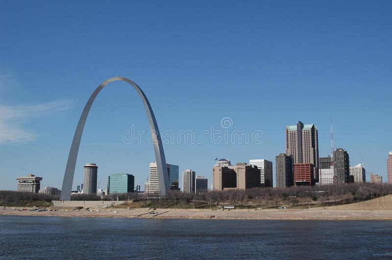 Saint Louis Arch with skyline