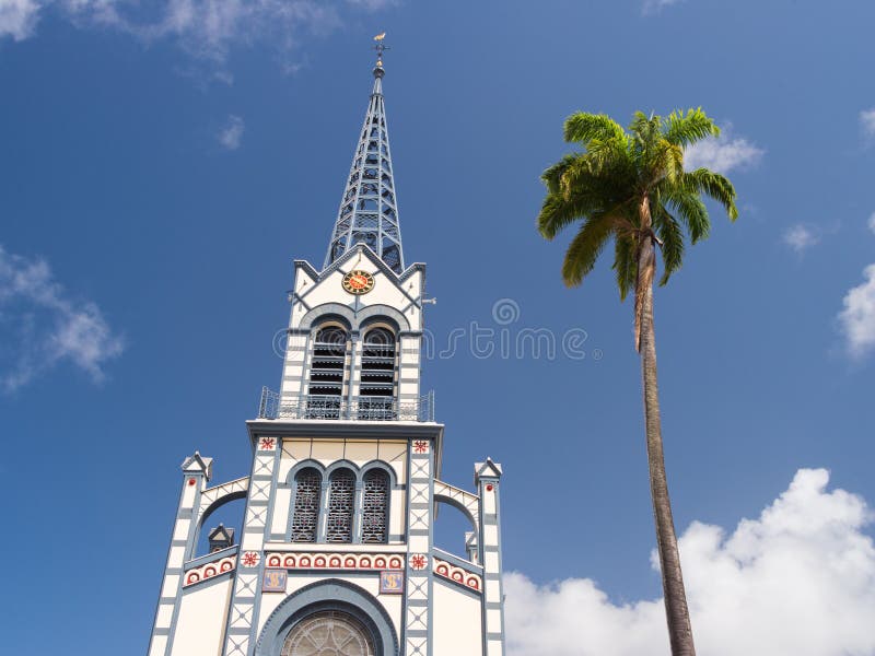 Saint Louis de Cathedrale em Martinica, Índias Ocidentais fotografia de stock Saint Louis de Cathedrale em Martinica, Índias Ocidentais fotografia de stock