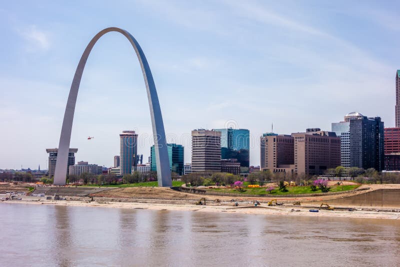 City Of St. Louis Skyline. Image Of St. Louis Downtown With Gate Editorial Photography - Image ...