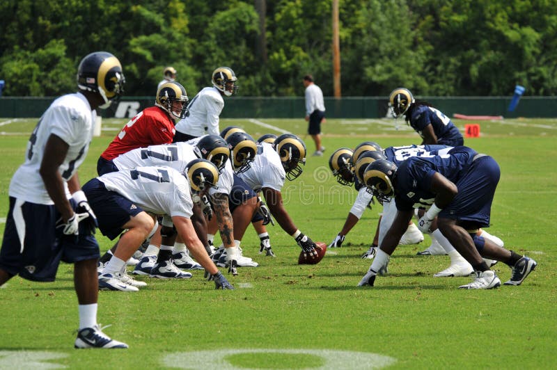 Saint Louis Rams Football Team during Practice Editorial Stock Image