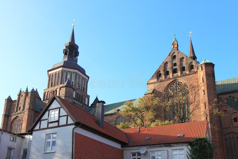 Saint Mary Church in town of Stralsund, Germany