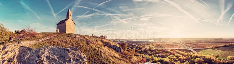 Saint Michael church and industrial park, Drazovce, Slovakia, re