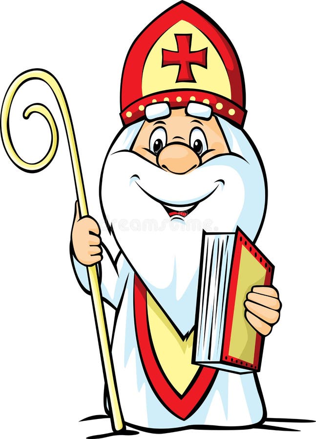 Saint Nicholas - vector illustration isolated on white stock illustration
