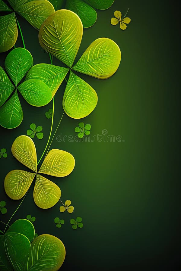 st patrick day 4 leaf clocer