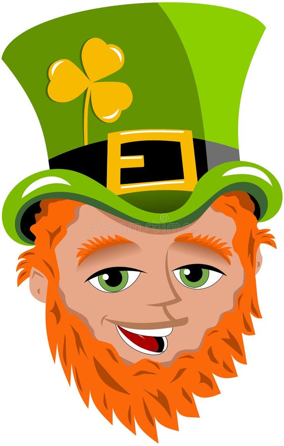 Saint Patricks Day Leprechaun Face Stock Vector - Illustration of ...