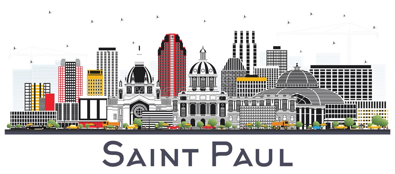 St Paul Minnesota: Over 322 Royalty-Free Licensable Stock Vectors & Vector  Art