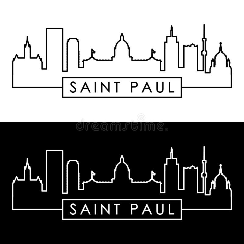 Saint Paul Skyline Symbol Design City Vector Art Stock Vector