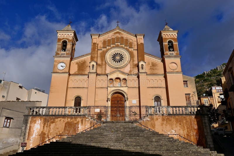 Saint Peter S Basilica in the Medieval Sicilian Village of Collesano ...