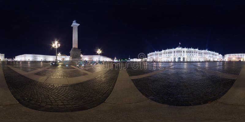 Saint-Petersburg 2019 3D spherical panorama with 360 viewing angle ready for virtual reality or VR. Full equirectangular