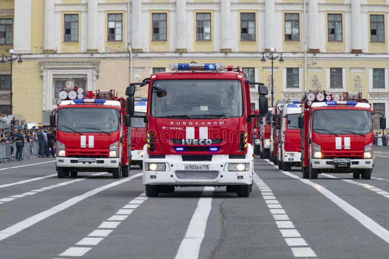 New Modern Fire Truck Based on Volvo FMX 500 Editorial Stock Image