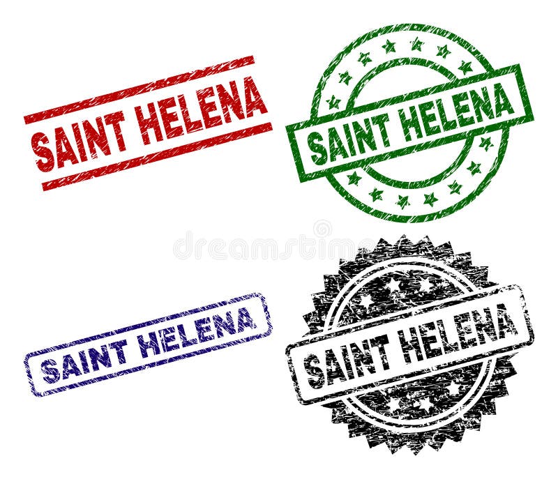 Saint Helena Island Map Population Demographics E Selo Sujo Ilustração