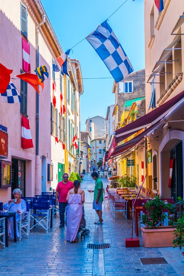 SAINT TROPEZ, FRANCE, JUNE 14, 2017: People are Strolling through a ...