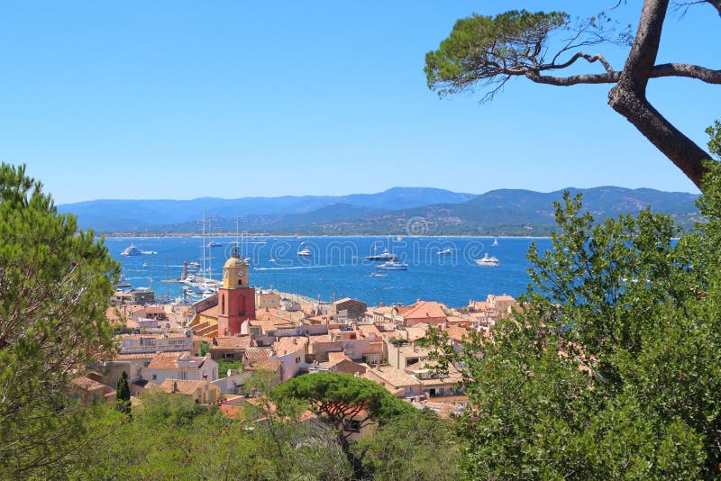 Saint-Tropez - French Riviera - Global View of the Village Stock Image ...
