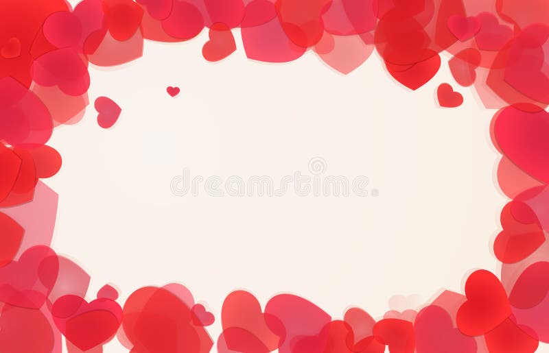 Saint Valentine`s heart frame vector illustration