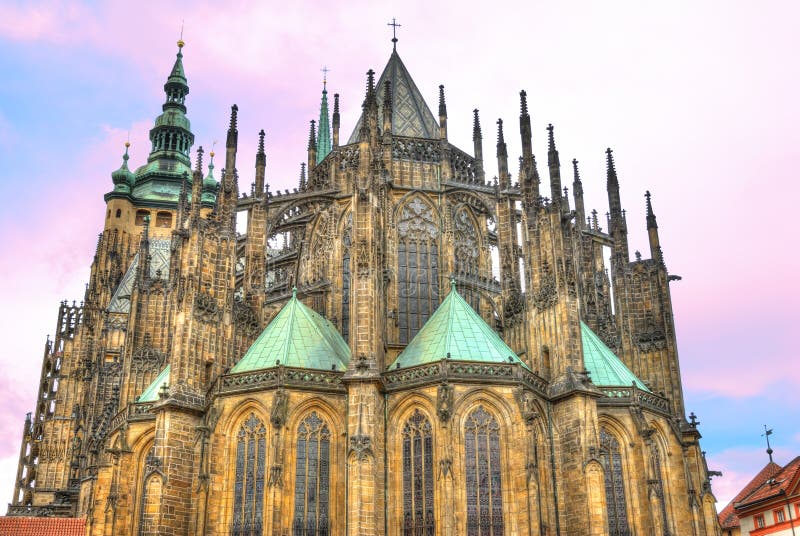 Saint Vitus gothic Cathedral in Prague