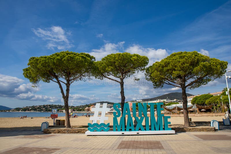 Sainte Maxime Beach, Var, French Riviera Stock Photo Image of