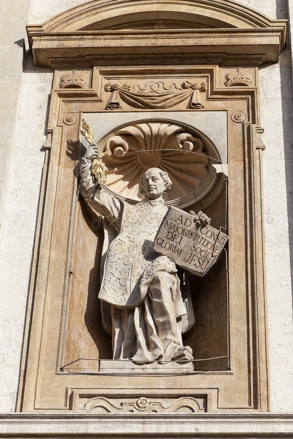 Saints Peter and Paul Church, details of facade, Krakow, Poland.