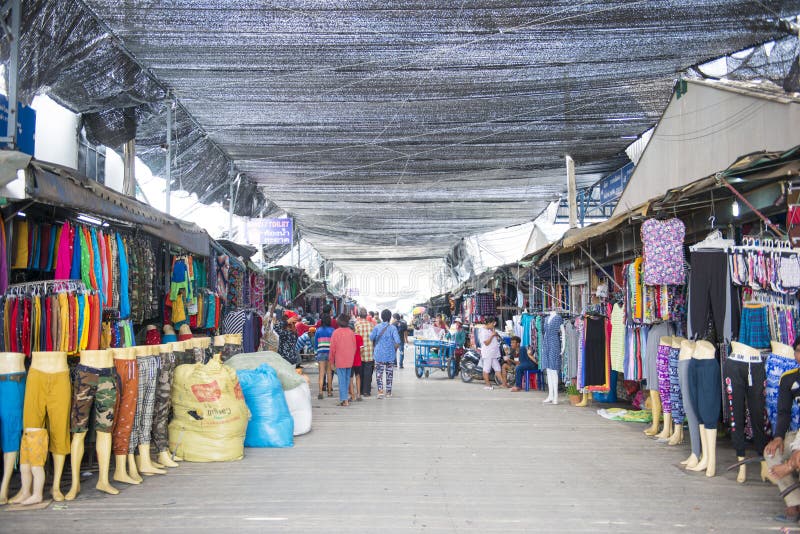 SAKAEO, THAILAND - MAY 21, 2016 : Rong Kluea market border trade royalty free stock photos SAKAEO, THAILAND - MAY 21, 2016 : Rong Kluea market border trade royalty free stock photos