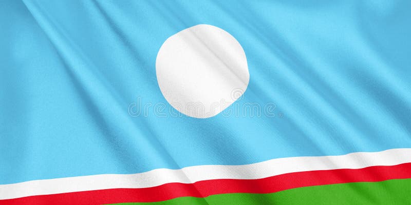 Sakha Republic Flag Waving With The Wind Stock Illustration Illustration Of Grunge Shadow 117684709