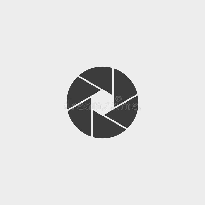 Saklig symbol för kamera i en plan design i svart färg Vektorillustration EPS10 stock illustrationer