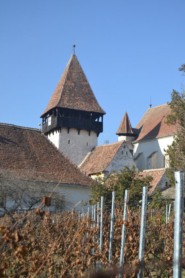 Saksische versterkte kerk, Transsylvanië royalty-vrije stock fotografie Saksische versterkte kerk, Transsylvanië royalty-vrije stock fotografie