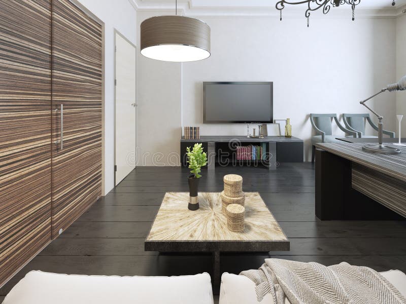 Interior Moderno De La Sala De Estar Foto de archivo - Imagen de