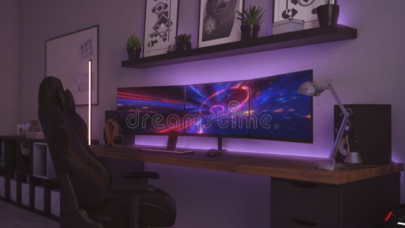 Interior colorido da sala de jogos. renderização 3d. fotos em