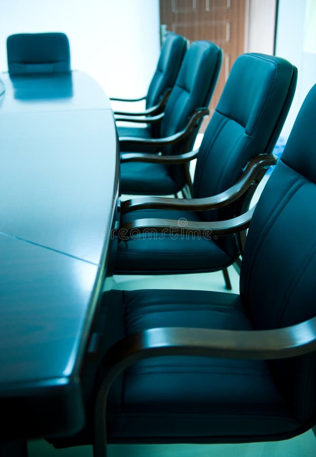 Blue tone of empty boardroom or meeting room. Blue tone of empty boardroom or meeting room.