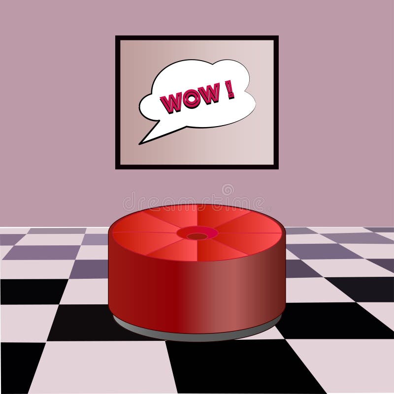Sala de visitas do estilo do pop art ilustração royalty free Sala de visitas do estilo do pop art ilustração royalty free