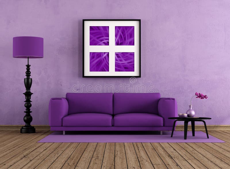 Sala de visitas roxa ilustração royalty free Sala de visitas roxa ilustração royalty free