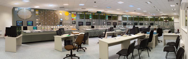Sala di controllo - centrale nucleare