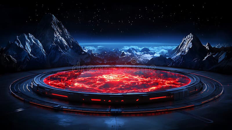 Sala giochi futuristica con elementi olografici illustrazione di stock