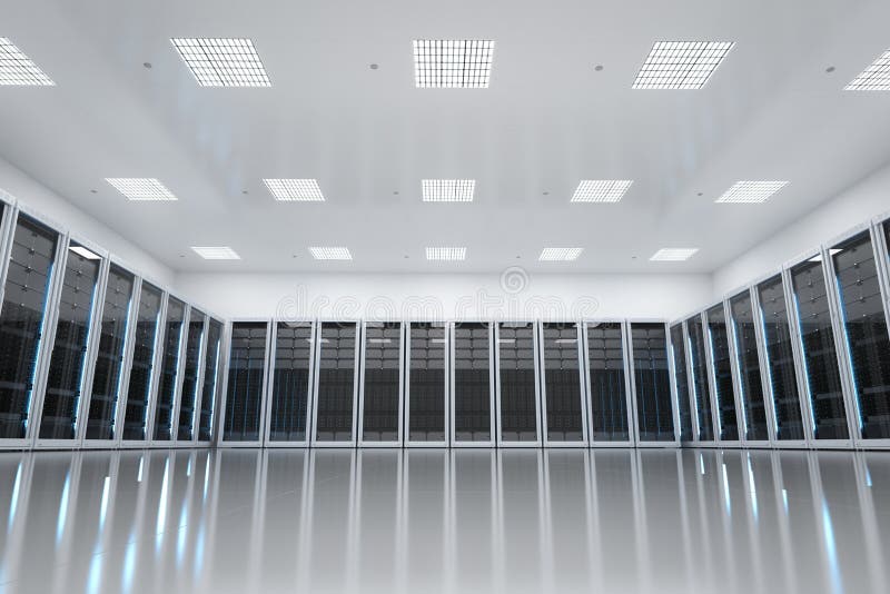 Sala de servidores interior ilustração do vetor